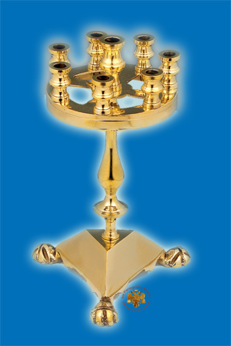 Minature Orthodox Round Candle Stand 23cm